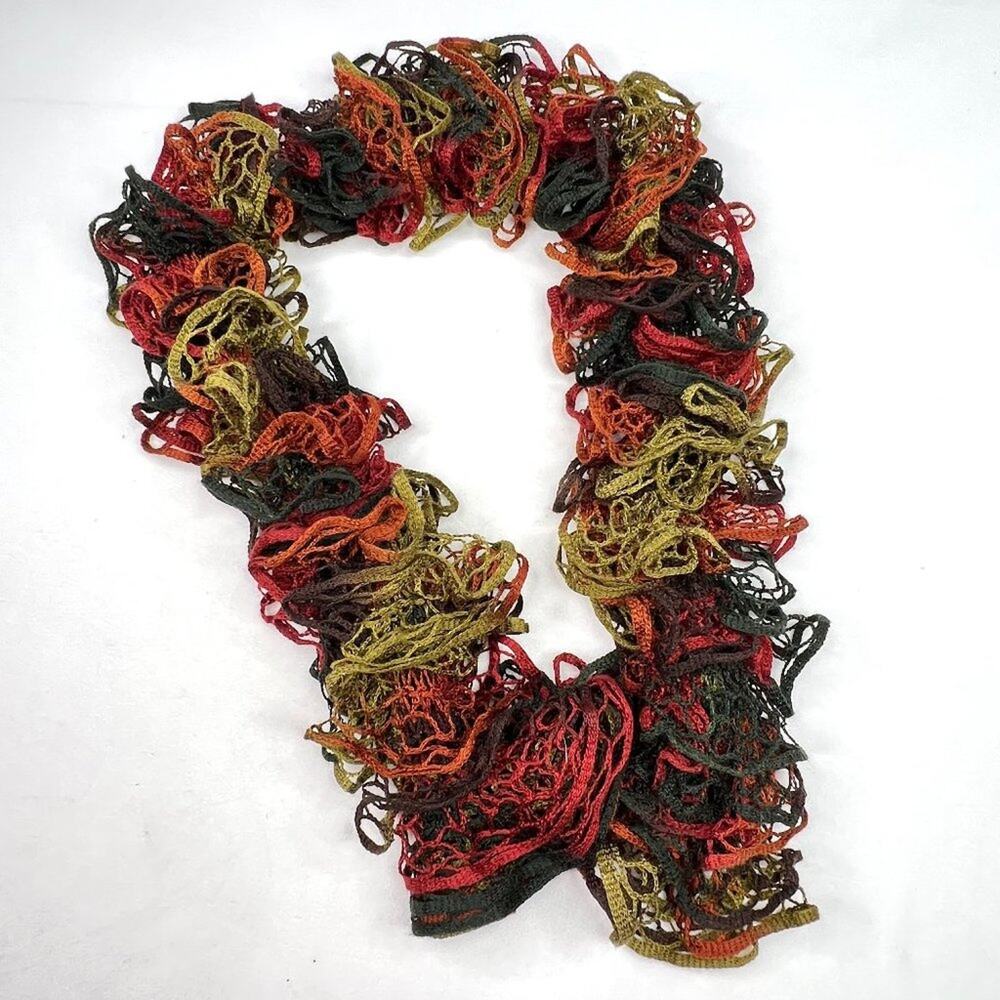 Fall Color Loop Knit Scarf - Picture 2 of 4